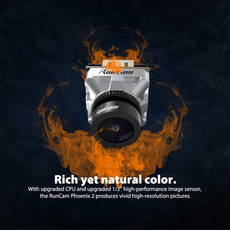 RunCam Phoenix 2 Micro FPV Camera 1000TVL FOV 155° Super Global WDR Day&Night Freestyle Cam with 2.1mm Lens 4:3/16:9 Switchable for FPV Drone,etc. - Image 1